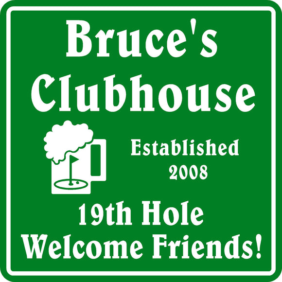 New Personalized Custom Name Golf Golfing Golfer Welcome Friend  Bar Sign #6