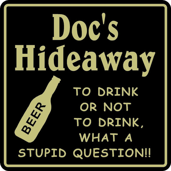 New Personalized Custom Name To Drink Hideaway Bar Beer Pub Gift Sign #34