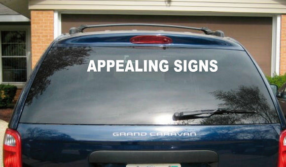 (1)  1 Line Truck Car Vehicle Lettering Auto Decal Custom Business Back Window