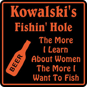 New Personalized  Name Fishing Sign Bar Beer Tavern Pub Fish Wall #5