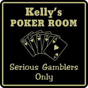 New Personalized Custom Name Poker Game Room Bar Beer Cards Holdem  Sign #4
