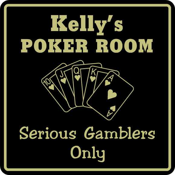 New Personalized Custom Name Poker Game Room Bar Beer Cards Holdem Gift Sign #4