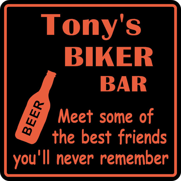 Personalized Name Sign Motorcycle Biker Bike Best Friend Bar Beer Gift  #7
